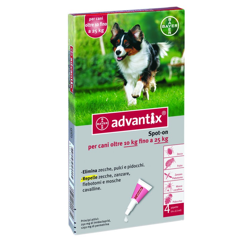 Advantix Spot On 4 Pipette Cani 10-25Kg