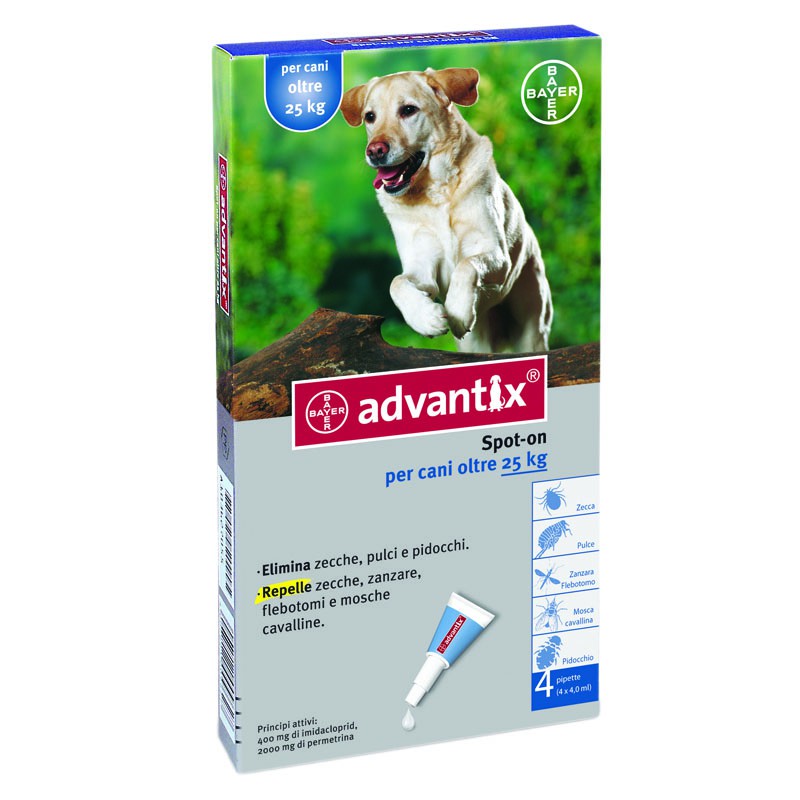 Advantix Spot On 4 Pipette Cani oltre 25Kg