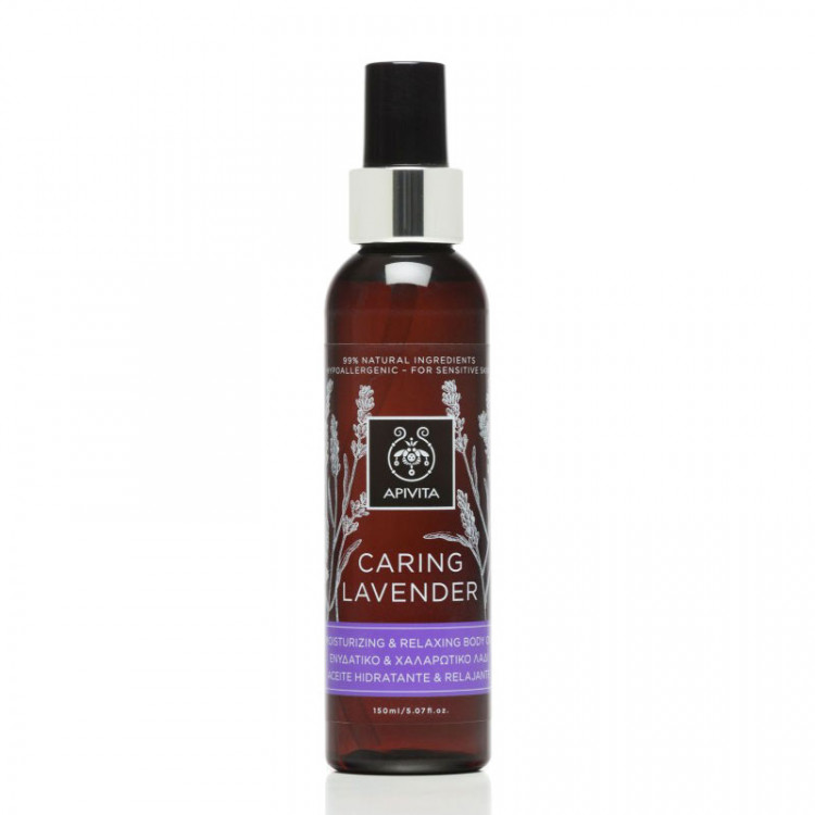 Apivita Caring Lavender Olio Idratante Rilassante Pelli Sensibil