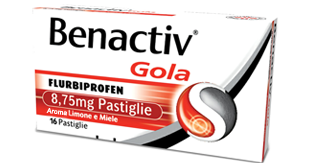 Benactiv Antifiammatorio Gola Pastiglie Miele Limone