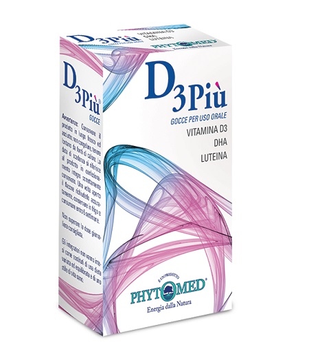 D3Più Gocce Integratore Alimentare di Vitamina D3, DHA e Luteina