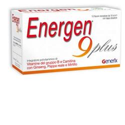 Energen 9 Plus Integratore Vitamine B con Carnitina Flaconcini