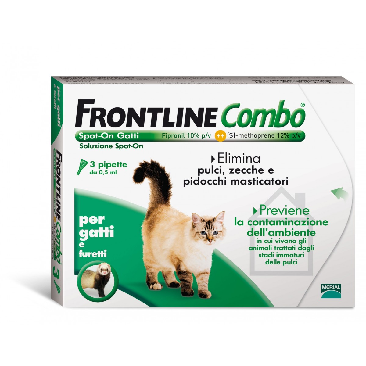 Frontline Combo Spot On Gatti Furetti 3 Pipette