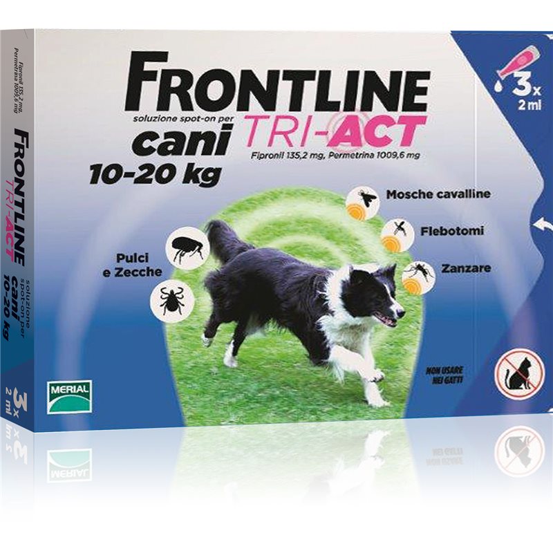 Frontline Tri Act Spot On Cani 3 Pipette 10-20Kg