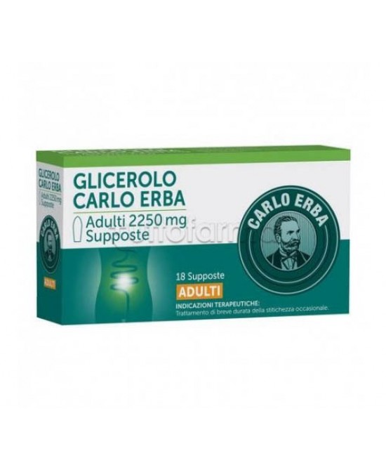 Glicerolo Adulti 2250mg Carlo Erba Supposte