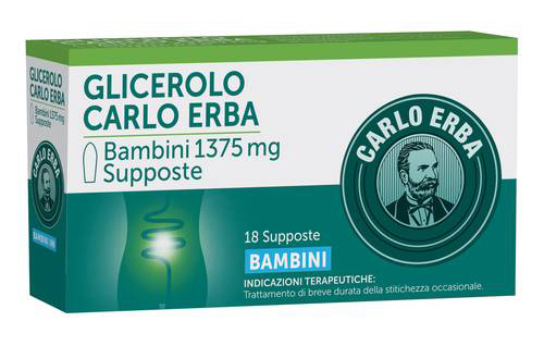Glicerolo Bambini 1375mg Carlo Erba Supposte