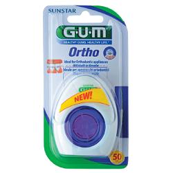 GUM Ortho-Floss Filo Interdentale Spugnoso per Apparecchi