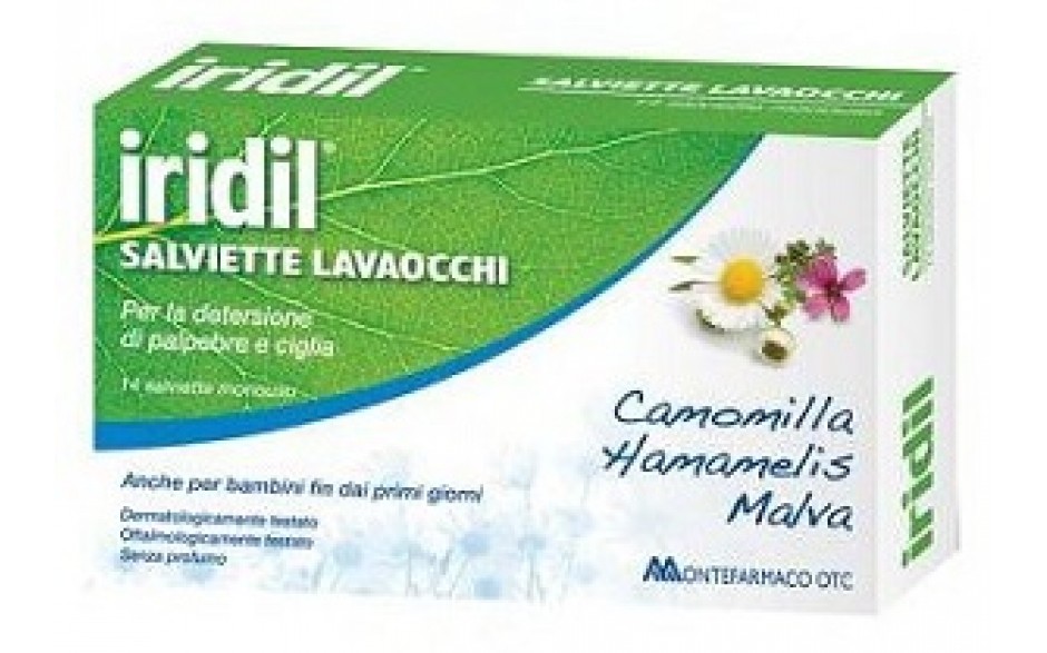 Iridil Lavaocchi Camomilla e Malva Salviettine Oculari Monouso