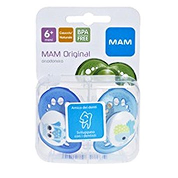 MAM 2 Succhietti Original Caucciù Naturale 6+ mesi