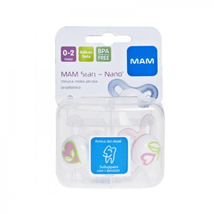 MAM 2 Succhietti Start Nanò Silicone 0-2 mesi