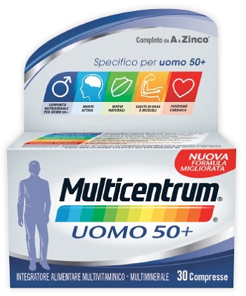Multicentrum Uomo 50+ Integratore Vitamine Minerali Compresse