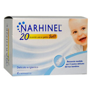 Narhinel Ricambi Soft Usa e Getta Aspiratore Nasale 20 pezzi