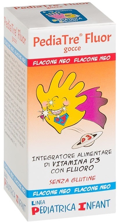 PediaTre Fluor Gocce Integratore Alimentare di Fluoro e Vitamina