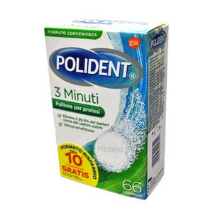 Polident Compresse Pulizia Profonda per Dentiere 3 minuti