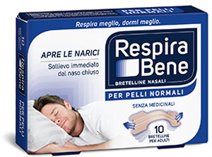 Respira Bene 10 Cerotti Nasali Adulti Classici