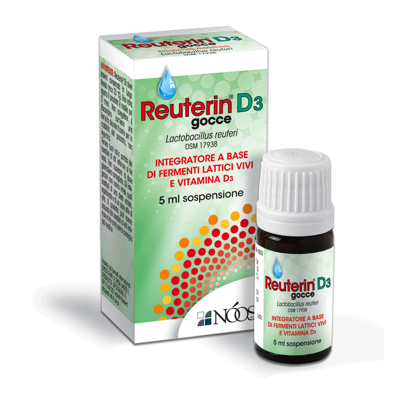 Reuterin D3 Fermenti Lattici Vivi con Vitamina D3 Gocce