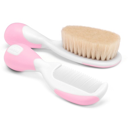 Chicco Set Spazzola + Pettine Rosa 0+ mesi