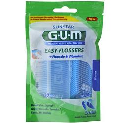 GUM Easy-Flossers Forcelle Monouso Filo Interdentale Gusto Menta