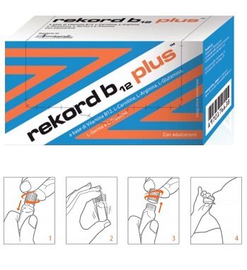 Rekord B12 Plus Integratore Vitamina B12 Amminoacidi Flaconcini