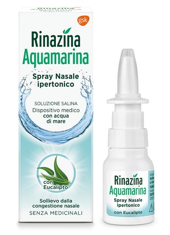 Rinazina Acquamarina Spray Nasale Ipertonico Menta Eucalipto